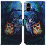 For Tecno Pop 10 / Spark Go 2 4G Coloured Drawing Flip Leather Phone Case(Oil Painting Owl)