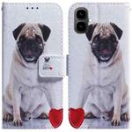 For Tecno Pop 10 / Spark Go 2 4G Coloured Drawing Flip Leather Phone Case(Pug)