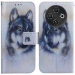 For Tecno Pop 9 5G / Spark 30C 5G Coloured Drawing Flip Leather Phone Case(White Wolf)