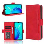 For vivo Y35+ 5G Skin Feel Calf Texture Card Slots Leather Phone Case(Red)