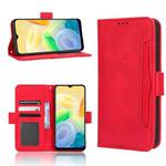 For vivo Y16 / iQOO Z7i Skin Feel Calf Texture Card Slots Leather Phone Case(Red)