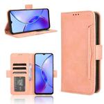 For vivo Y17s 4G Skin Feel Calf Texture Card Slots Leather Phone Case(Pink)