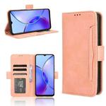 For vivo Y33T 2023 Skin Feel Calf Texture Card Slots Leather Phone Case(Pink)