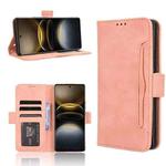 For vivo X100 Ultra 5G Skin Feel Calf Texture Card Slots Leather Phone Case(Pink)