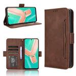 For vivo Y28 4G Skin Feel Calf Texture Card Slots Leather Phone Case(Brown)