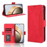 For vivo V40 Lite 4G / 5G IDN Skin Feel Calf Texture Card Slots Leather Phone Case(Red)