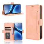 For vivo X200 Pro 5G Skin Feel Calf Texture Card Slots Leather Phone Case(Pink)