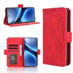 For vivo X200 Pro 5G Skin Feel Calf Texture Card Slots Leather Phone Case(Red)