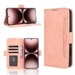 For vivo X200 Ultra 5G Skin Feel Calf Texture Card Slots Leather Phone Case(Pink)