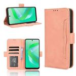 For Infinix Smart 8 Skin Feel Calf Texture Card Slots Leather Phone Case(Pink)