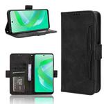 For Infinix Smart 8 Skin Feel Calf Texture Card Slots Leather Phone Case(Black)