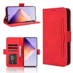 For Infinix Note 40 4G Skin Feel Calf Texture Card Slots Leather Phone Case(Red)