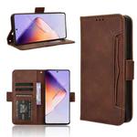 For Infinix Note 40 4G Skin Feel Calf Texture Card Slots Leather Phone Case(Brown)