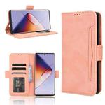 For Infinix Note 40 Pro 4G Skin Feel Calf Texture Card Slots Leather Phone Case(Pink)