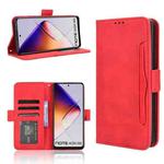 For Infinix Note 40X 5G Skin Feel Calf Texture Card Slots Leather Phone Case(Red)