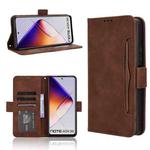 For Infinix Note 40X 5G Skin Feel Calf Texture Card Slots Leather Phone Case(Brown)