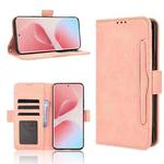 For Infinix Hot 60 Pro+ 4G Skin Feel Calf Texture Card Slots Leather Phone Case(Pink)