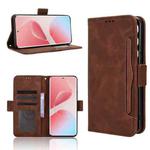 For Infinix Hot 60 Pro+ 4G Skin Feel Calf Texture Card Slots Leather Phone Case(Brown)