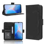 For Tecno Camon 20 Pro Skin Feel Calf Texture Card Slots Leather Phone Case(Black)