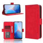 For Tecno Camon 20 Pro Skin Feel Calf Texture Card Slots Leather Phone Case(Red)