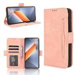 For Tecno Pova 6 4G Skin Feel Calf Texture Card Slots Leather Phone Case(Pink)