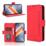 For Tecno Pova 6 4G Skin Feel Calf Texture Card Slots Leather Phone Case(Red)