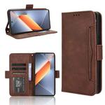 For Tecno Pova 6 4G Skin Feel Calf Texture Card Slots Leather Phone Case(Brown)