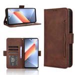 For Tecno Pova 6 Neo 4G Skin Feel Calf Texture Card Slots Leather Phone Case(Brown)