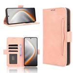 For Tecno Pova 7 4G Skin Feel Calf Texture Card Slots Leather Phone Case(Pink)