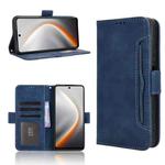 For Tecno Pova 7 4G Skin Feel Calf Texture Card Slots Leather Phone Case(Blue)