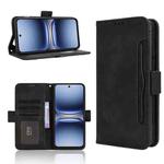 For Tecno Spark 40 4G Skin Feel Calf Texture Card Slots Leather Phone Case(Black)