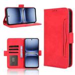 For Tecno Spark 40 4G Skin Feel Calf Texture Card Slots Leather Phone Case(Red)