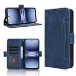 For Tecno Spark 40 4G Skin Feel Calf Texture Card Slots Leather Phone Case(Blue)