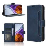 For Google Pixel 9 Pro Skin Feel Calf Texture Card Slots Leather Phone Case(Blue)