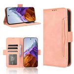 For Google Pixel 9 Skin Feel Calf Texture Card Slots Leather Phone Case(Pink)