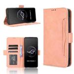 For ASUS ROG Phone 7 Skin Feel Calf Texture Card Slots Leather Phone Case(Pink)