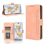 For Honor 90 5G Skin Feel Calf Texture Card Slots Leather Phone Case(Pink)