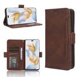 For Honor 90 5G Skin Feel Calf Texture Card Slots Leather Phone Case(Brown)
