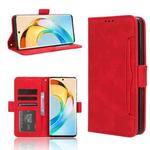 For Honor X50 Skin Feel Calf Texture Card Slots Leather Phone Case(Red)