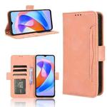 For Honor X5 Plus Skin Feel Calf Texture Card Slots Leather Phone Case(Pink)