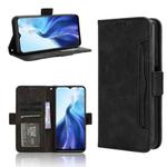 For Oukitel C35 / C36 Skin Feel Calf Texture Card Slots Leather Phone Case(Black)