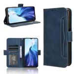 For Oukitel C35 / C36 Skin Feel Calf Texture Card Slots Leather Phone Case(Blue)