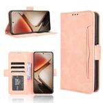 For Oukitel C58 / C58 Pro Skin Feel Calf Texture Card Slots Leather Phone Case(Pink)