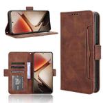 For Oukitel C58 / C58 Pro Skin Feel Calf Texture Card Slots Leather Phone Case(Brown)