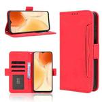 For Oukitel C61 / C61 Pro Skin Feel Calf Texture Card Slots Leather Phone Case(Red)