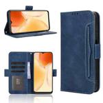 For Oukitel C61 / C61 Pro Skin Feel Calf Texture Card Slots Leather Phone Case(Blue)