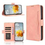 For Oukitel C65 / C65 Pro Skin Feel Calf Texture Card Slots Leather Phone Case(Pink)