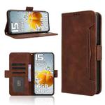 For Oukitel C65 / C65 Pro Skin Feel Calf Texture Card Slots Leather Phone Case(Brown)