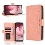 For Oukitel C60 / C60 Pro Skin Feel Calf Texture Card Slots Leather Phone Case(Pink)