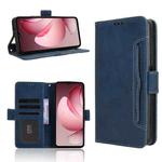 For Oukitel C60 / C60 Pro Skin Feel Calf Texture Card Slots Leather Phone Case(Blue)
